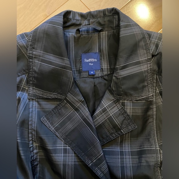 Reitmans Plaid Trench Coat/Rain Coat - Picture 3 of 6